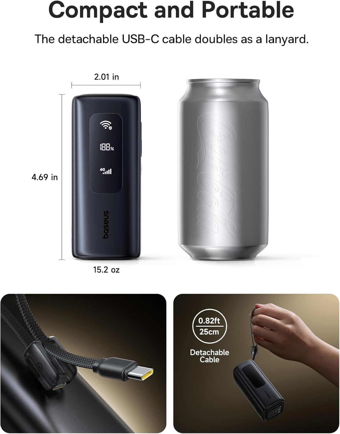 Baseus EnerGeek GX11 MiFi Power Bank 20000mAh 67W